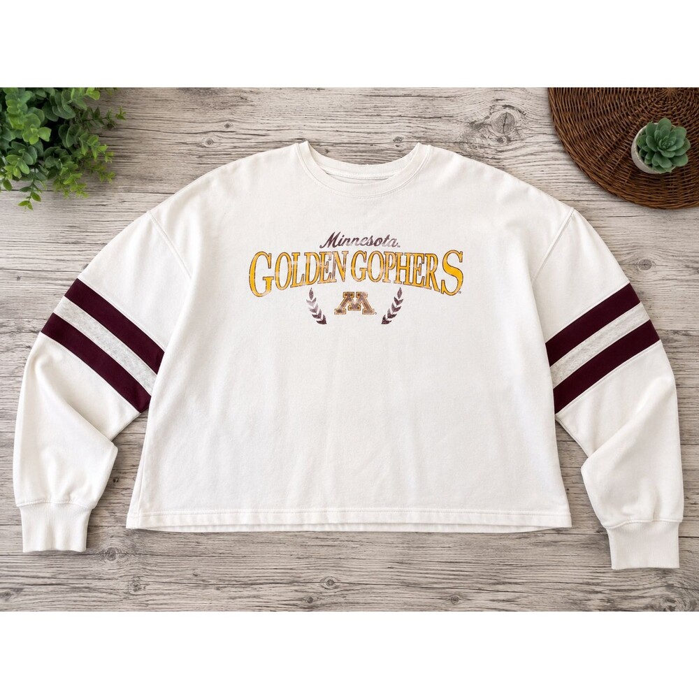 Rivalry Threads Minnesota Golden Gophers Crop Sweatshirt Women XL 16/18 NCAA
